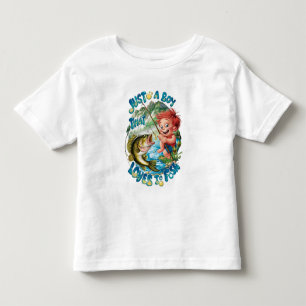 Joyful Boy Reeling in a Catch Toddler T-Shirt