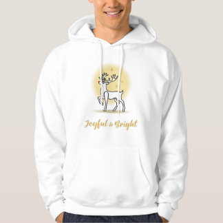 Joyful & Bright Christmas Reindeer Hoodie