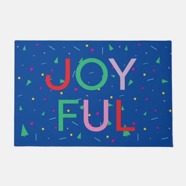Joyful, Bright Home Decor for Winter Doormat (Front)