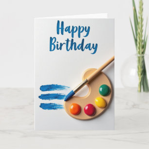 Joyful Brushstroke Birthday Card