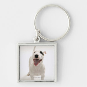 Joyful Bull terrier Key Ring