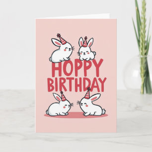 Joyful Bunny Party Card