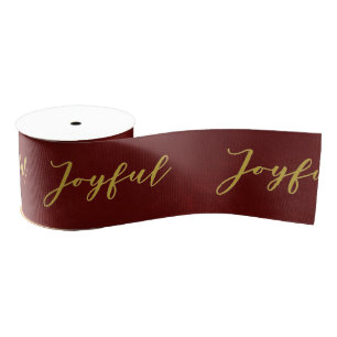 Joyful Burgundy Ribbon Grosgrain Ribbon