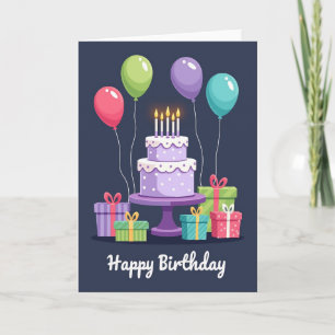 Joyful Cake Balloons Card