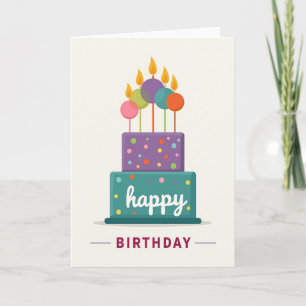 Joyful Cake Polka Dot Card