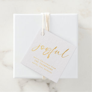 Joyful Calligraphy Names Merry Christmas Real Favour Tags