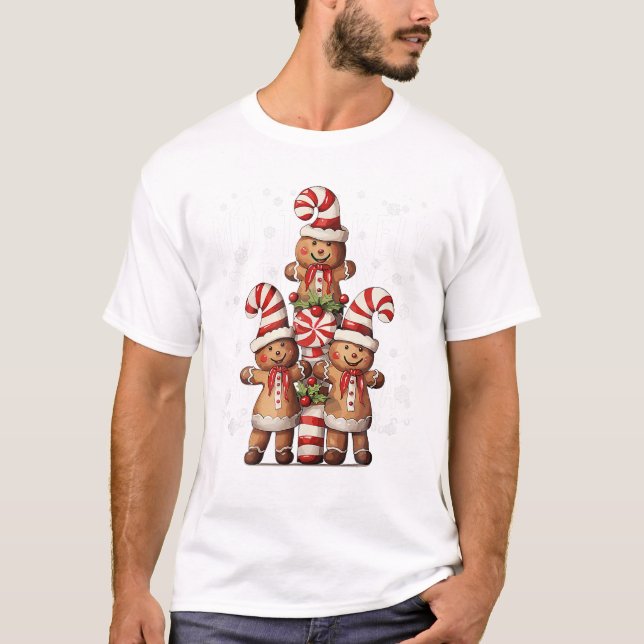 Joyful Candy Cane Trio T-Shirt (Front)