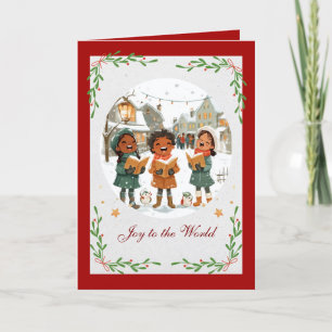 Joyful Carolers Christmas card