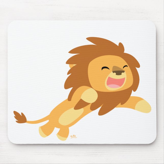 Joyful Cartoon Lion mousepad (Front)