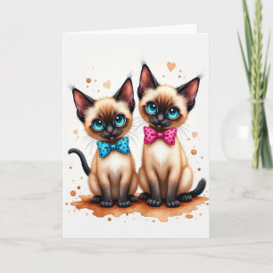 Joyful Cat Duo Birthday Card