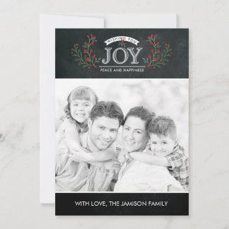 Joyful Chalkboard Christmas Card