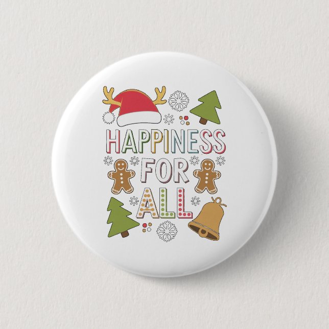 Joyful Cheer  6 Cm Round Badge (Front)