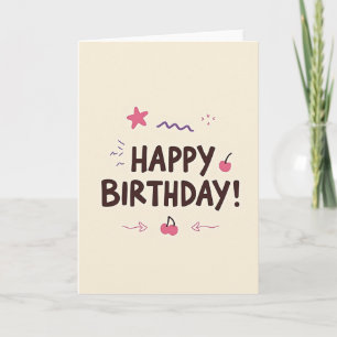 Joyful Cherry Birthday Card