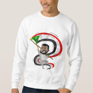 Joyful Chibi with Flag Sweatshirt