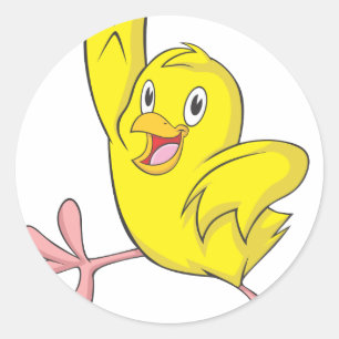 Joyful Chick Baby Chicken Classic Round Sticker