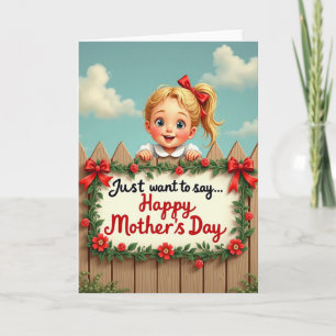 Joyful Child Peekaboo Fence Card