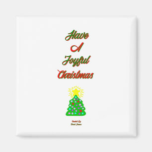 Joyful Christmas 2 Inch Square Magnet