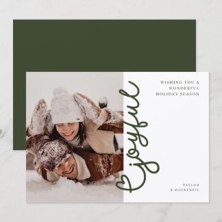 Joyful Christmas Add Your Own Photo and Text Holiday Card