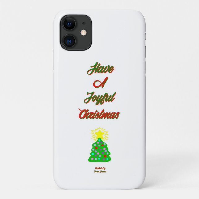 Joyful Christmas Apple iPhone 11 Case (Back)