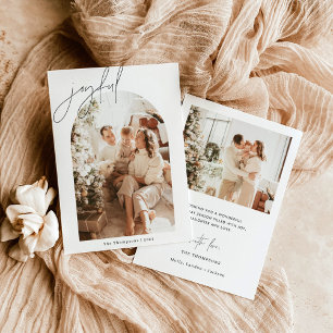 Joyful Christmas Card Modern Holiday Photo Card