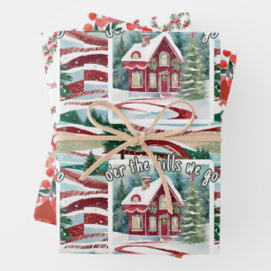Joyful Christmas combo Wrapping Paper Sheet