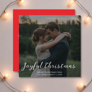 Joyful Christmas Cute Couple Card