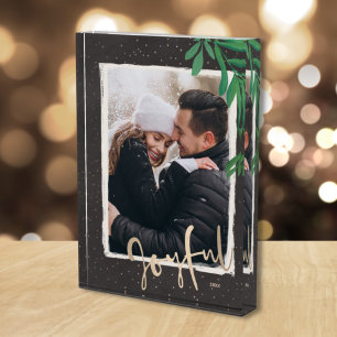 Joyful Christmas Holiday Custom  Photo Block