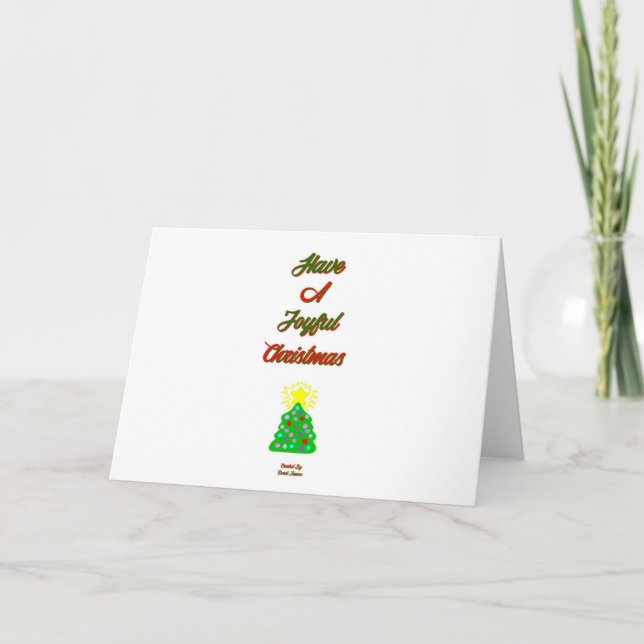 Joyful Christmas Horizontal Greeting Card (Front)