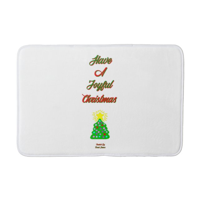 Joyful Christmas Medium Bath Mat (Front)