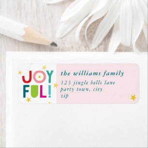 JOYFUL CHRISTMAS modern bold colourful typography