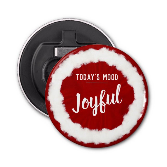 Joyful Christmas Mood Bottle Opener (Front)