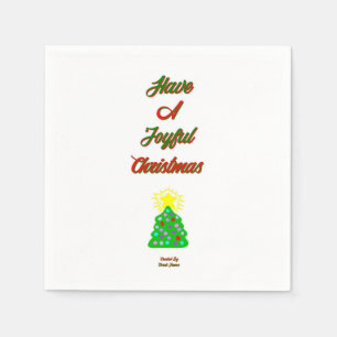 Joyful Christmas Paper Napkin
