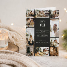 Joyful Christmas Personalised 10 Photo Collage