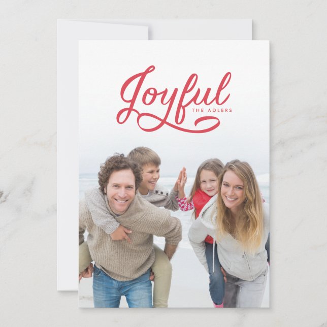 Joyful Christmas Photo Card (Front)