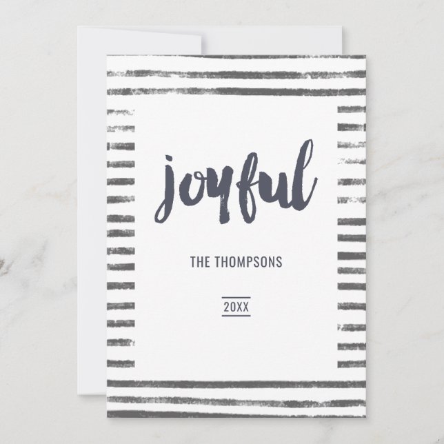 Joyful Christmas Photo Collage Holiday Card (Front)