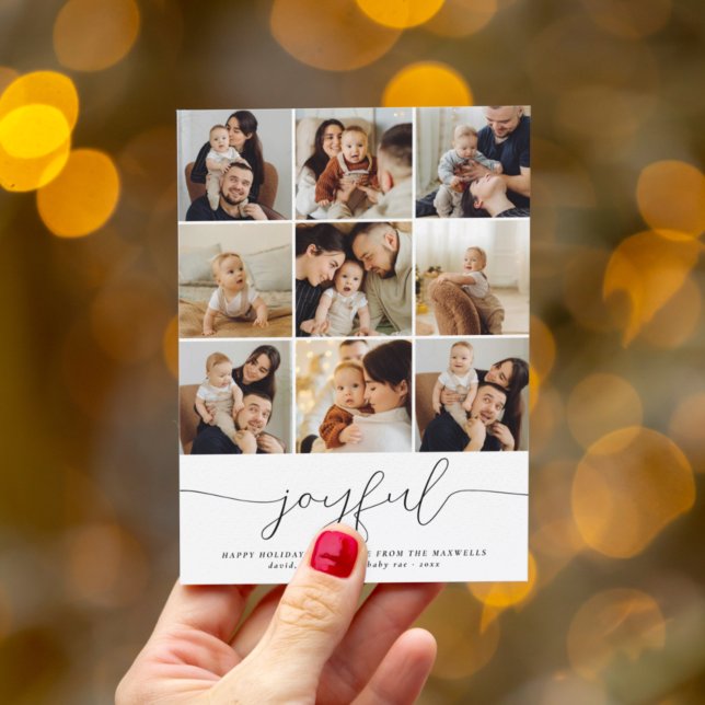 Joyful Christmas Photo Collage & Year Highlights Holiday Card (Creator Uploaded)