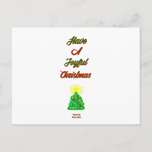 Joyful Christmas Postcard (Front)