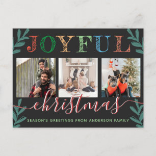 Joyful Christmas seasons Greetings Photo Holiday P