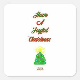 Joyful Christmas Square Sticker