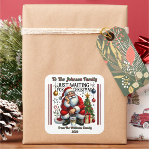 Joyful Christmas Sticker for Gifts