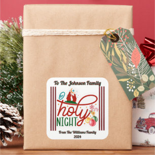 Joyful Christmas Sticker for Holy Night