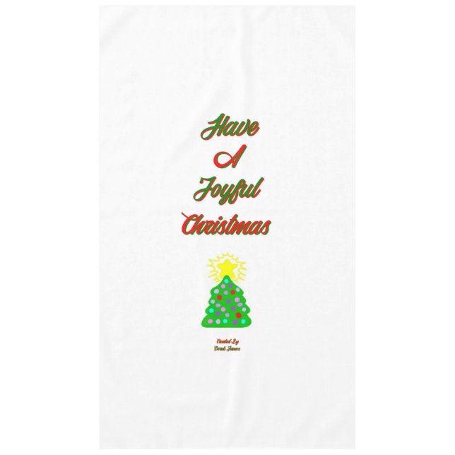 Joyful Christmas Tablecloth (Front)