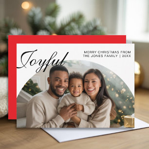 Joyful Christmas Warm Family Holiday Card