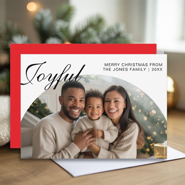 Joyful Christmas Warm Family Holiday Card (Creator Uploaded)