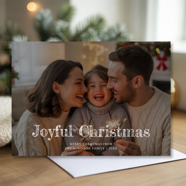 Joyful Christmas Whimsical Family Holiday Card (Creator Uploaded)