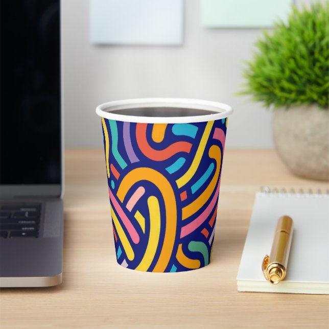 Joyful Color Pattern  Paper Cups (Insitu)