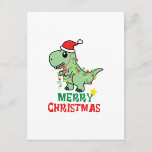 Joyful Colorful Merry and Bright Christmas Holiday Postcard