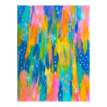 Joyful Colourful Abstract Painting Print