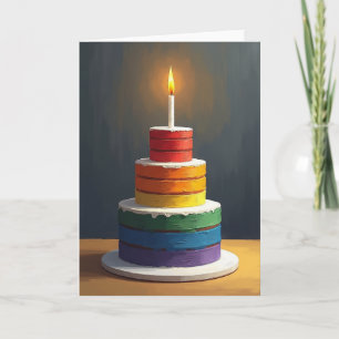 Joyful Colourful Cake Card