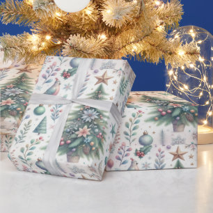 Joyful, colourful Christmas wrapping paper